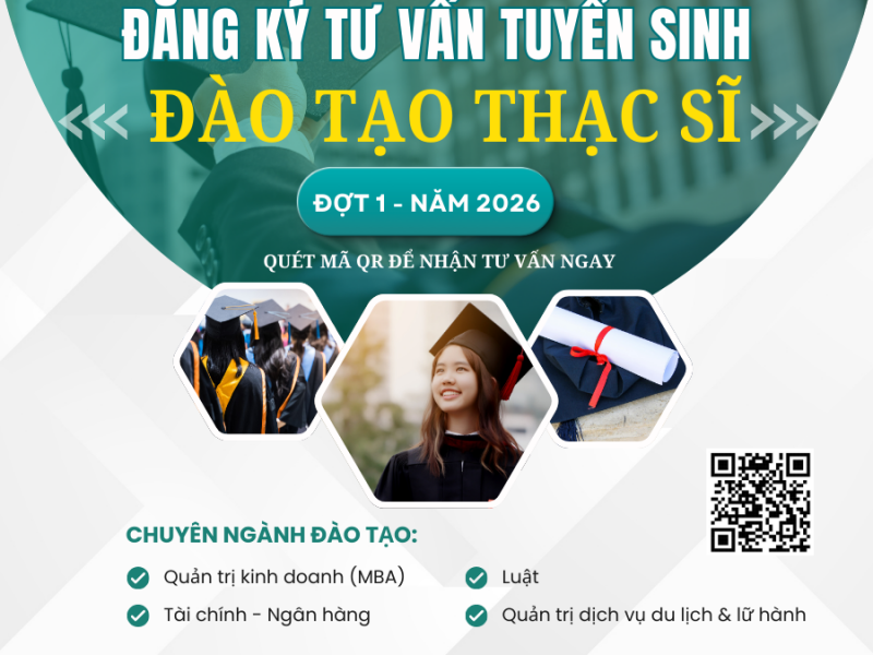 TUYỂN SINH TRÌNH ĐỘ THẠC SĨ ĐỢT 1 NĂM 2026